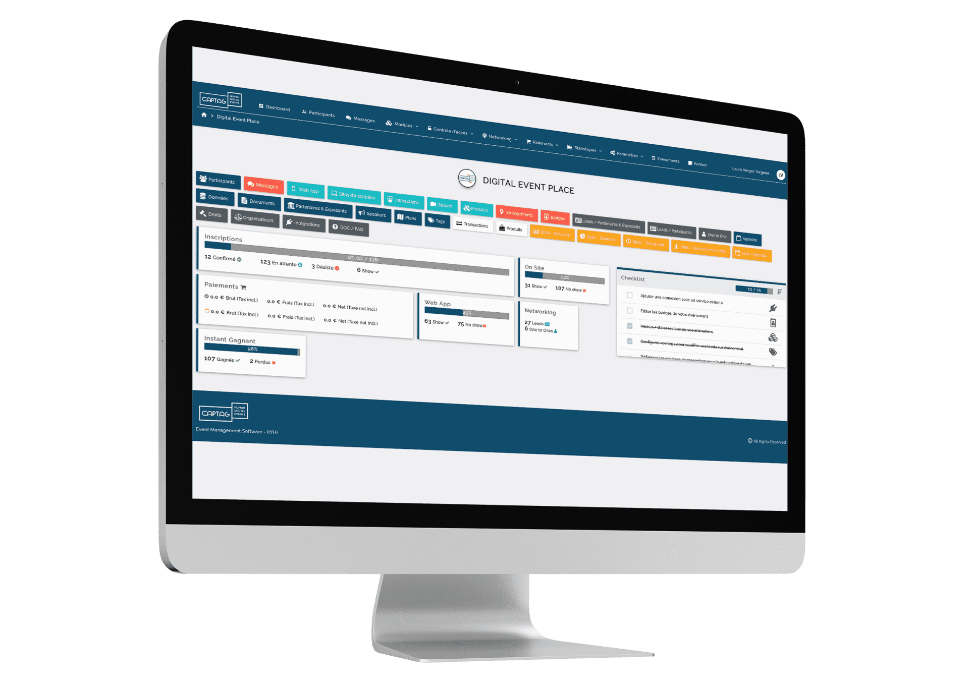 Illustration de l'Event Management Software Captag