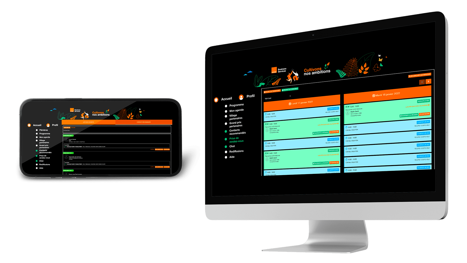Plateforme d'organisation de rendez-vous et networking