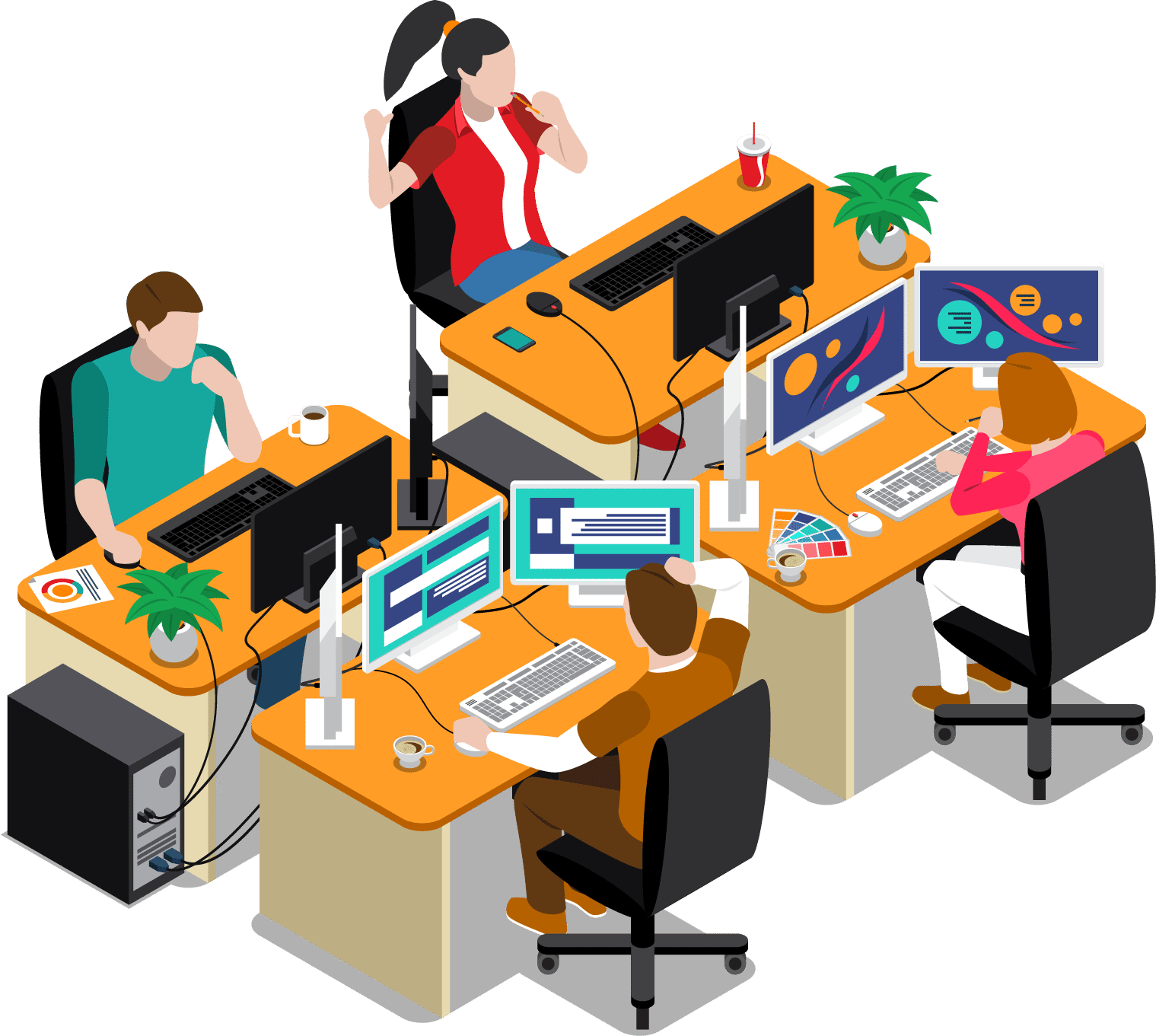 Illustration des bureaux