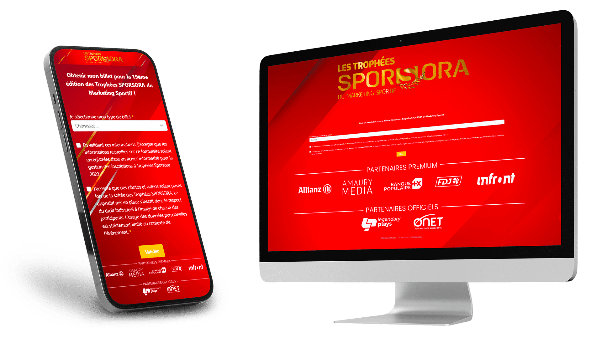 Illustration d'une plateforme d'inscription